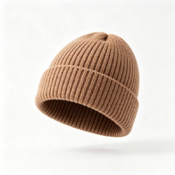 Unisex Cuffed Ribbed Knit Beanie Warm Winter Custom Embroidery Hat