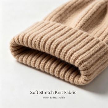 Slouchy Oversized Knit Winter Beanie Soft Stretch Custom Logo Hat