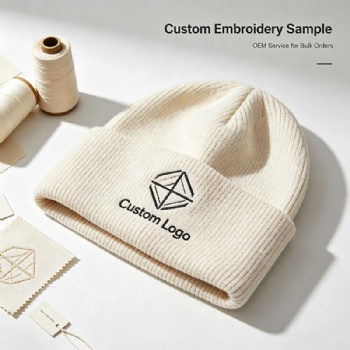 Slouchy Oversized Knit Winter Beanie Soft Stretch Custom Logo Hat