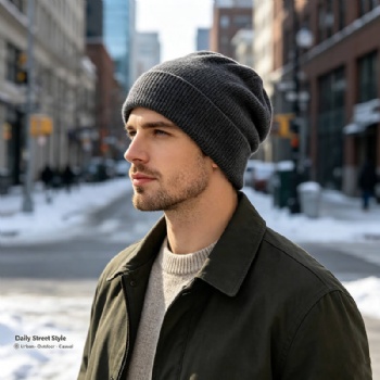 Slouchy Oversized Knit Winter Beanie Soft Stretch Custom Logo Hat
